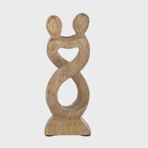 Twisted Love Wood Sculpture - Product Image