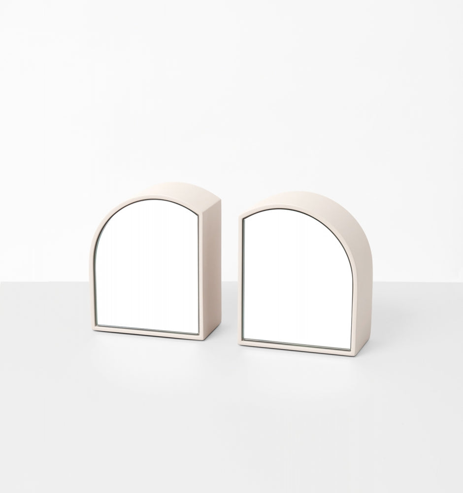 Archie Bookends Mirrored Pair Nude - Product Image