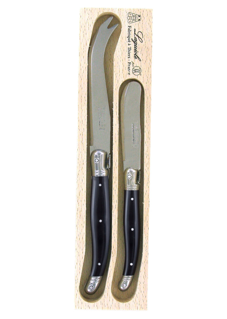 Debutant 2 Piece Cheese Set - Black - Product Image