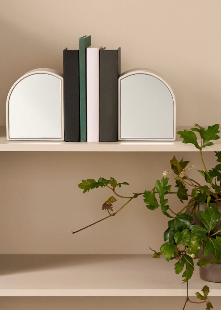 Archie Bookends Mirrored Pair Nude - Product Image