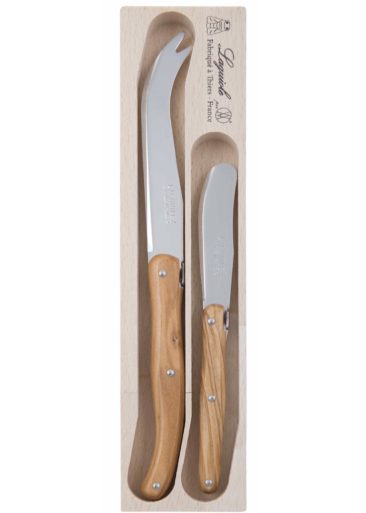 Debutant 2 Piece Cheese Set - Olive Wood - Product Image